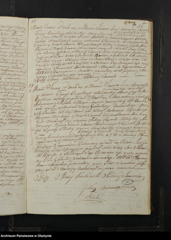 image.from.unit.number "Akta Urodzenia, Małżeństw, Zeyścia Parafij Janowskiej Powiatu Przasnyskiego Gubernij Płockiej z Roku 1849"