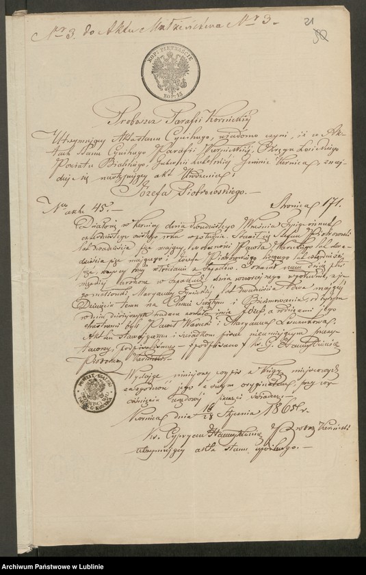 image.from.unit.number "Alegaty do ksiąg urodzeń, małżeństw i zgonów z lat 1865 – 1869"