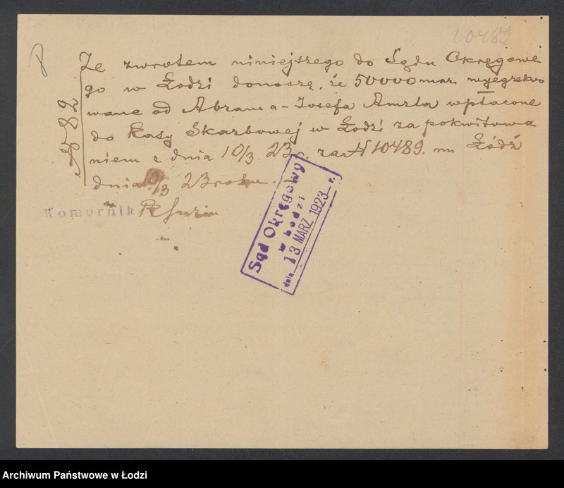 Obraz 10 z jednostki "Amzel Abram Józef- sprzedaż manufaktury i przędzy"