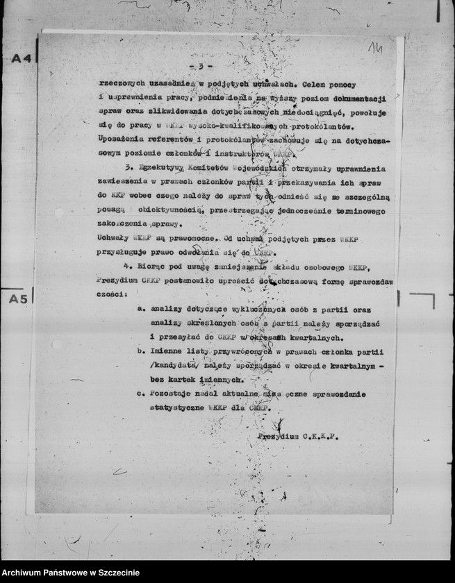 image.from.unit.number "Korespondencja przychodząca i wychodząca do Komitetu Centralnego Polskiej Zjednoczonej Partii Robotniczej"