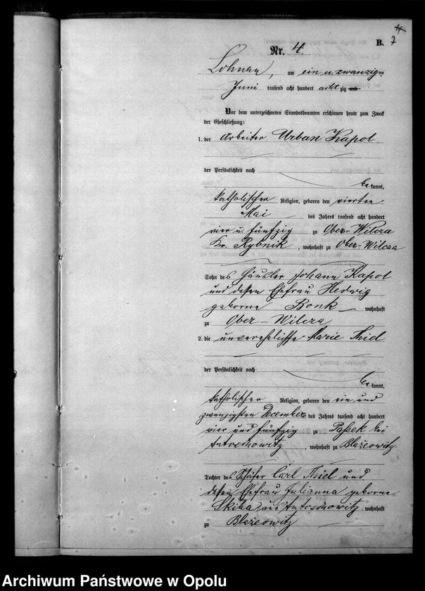 image.from.unit.number "Urząd Stanu Cywilnego Łany Księga małżeństw rok 1880-82"