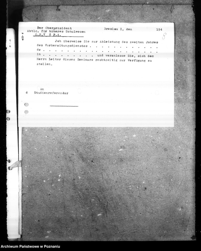 Obraz 12 z jednostki "Pädagogische Prüfung der Studienreferendare"