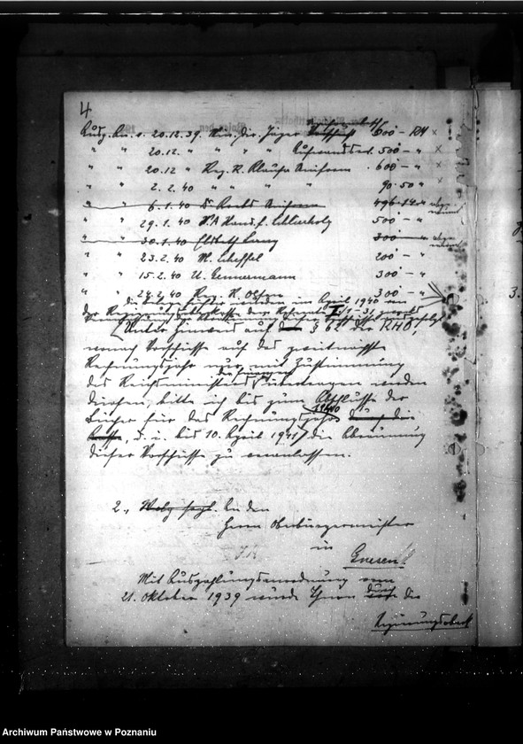 Obraz 8 z jednostki "Reguerungsoberkasse in Posen- Vorschüsse und Verwahrungen aus 1939/ 1940"