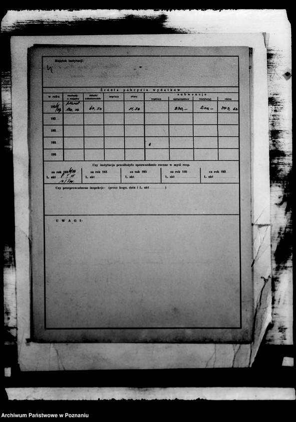 Obraz 8 z jednostki "/Kartoteka zakładów opiekuńczych/"