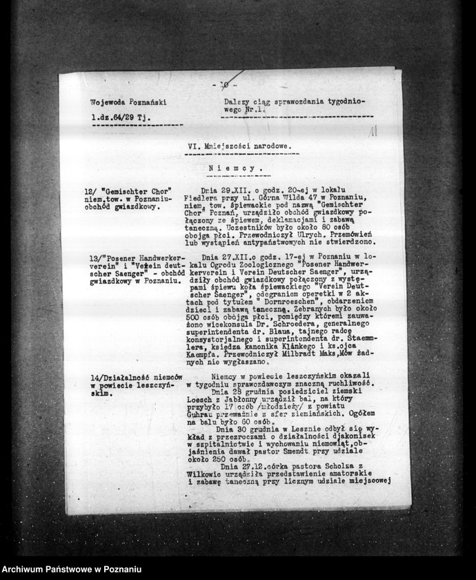 Obraz 15 z jednostki "Sprawozdania sytuacyjne tygodniowe za czas od 28 grudnia 1928 r. do dnia 31 stycznia 1929 r. /nr 1-5/"