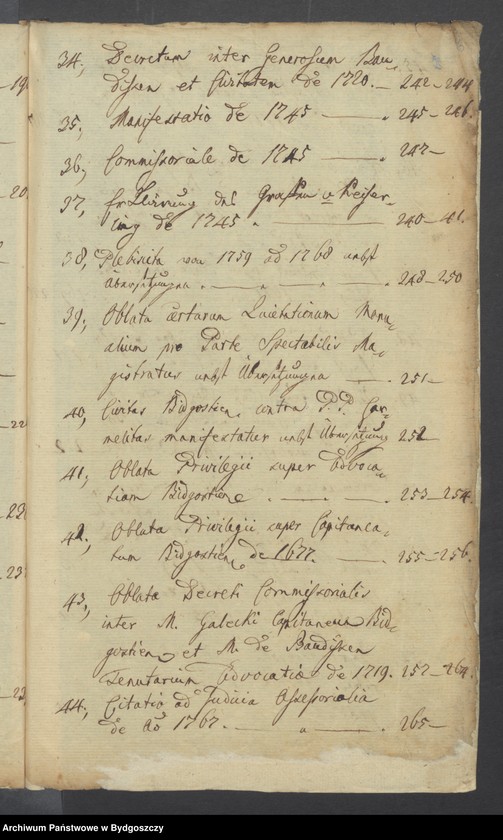image.from.unit.number "Documente der Stadt Bromberg zum Prozess der Kämmerei gegen das Forstamt Bromberg wegen des Waldes bei Vorwerk Bocianowo. Odpisy dokumentów,"