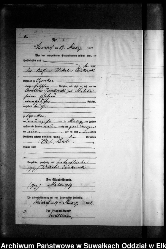 image.from.unit.number "Geburts-Neben-Register des Preussischen Standes-Amtes Gr. Strengeln Kreis Angerburg"