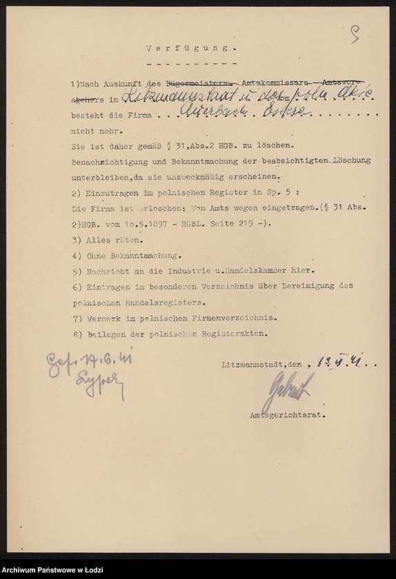 Obraz 11 z jednostki "Estera Auerbach- sprzedaż papieru"