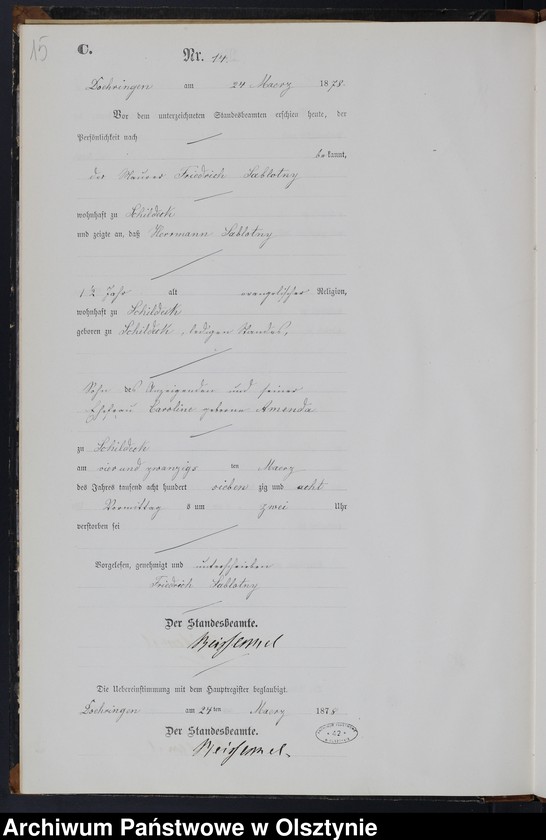 image.from.unit.number "Sterbe-Neben-Register Tom I,Nr 1 - 61"