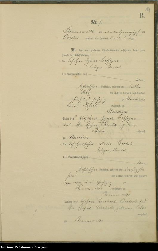 image.from.unit.number "Heiraths-Haupt-Register Nr 1 - 13"