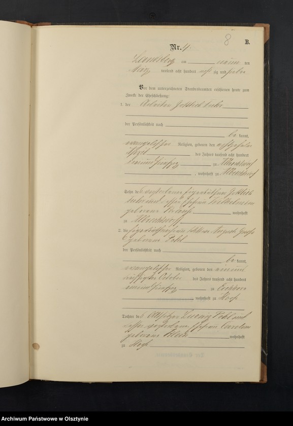 image.from.unit.number "Heiraths-Neben-Register Nr 1 - 22"