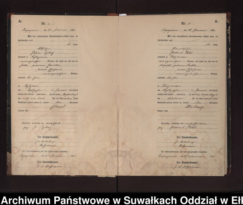 image.from.unit.number "Geburts-Neben-Register des Preussischen Standes-Amtes Rydzewen Kreis Loetzen"