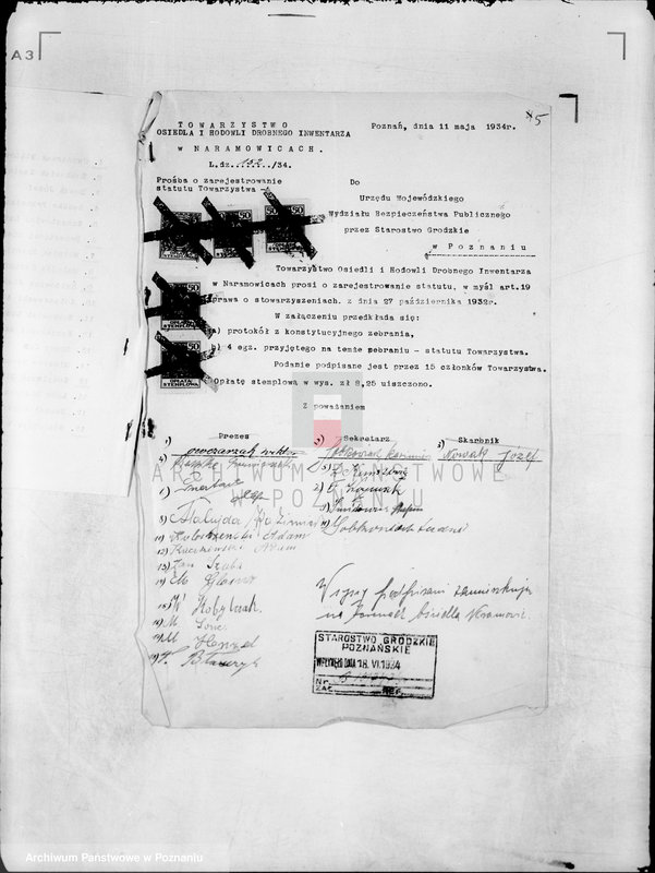 Obraz 9 z jednostki "/Towarzystwo Osiedla i Hodowli Drobnego Inwentarza na Osiedlu Naramowickim w Poznaniu/"