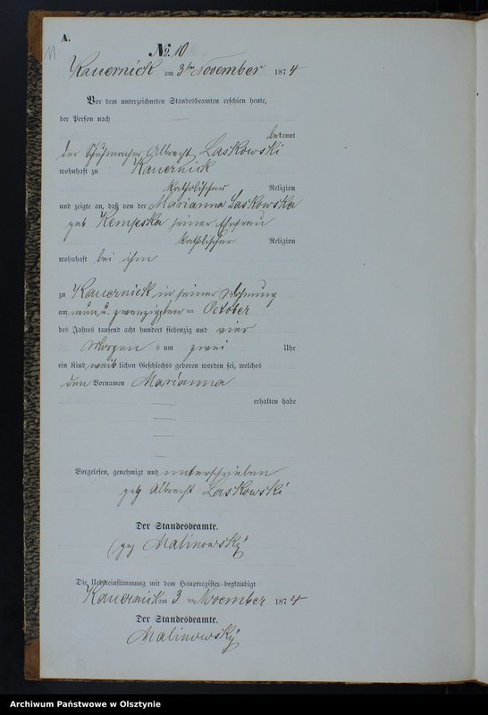 image.from.team "Urząd Stanu Cywilnego w Kurzętniku pow. nowomiejski"