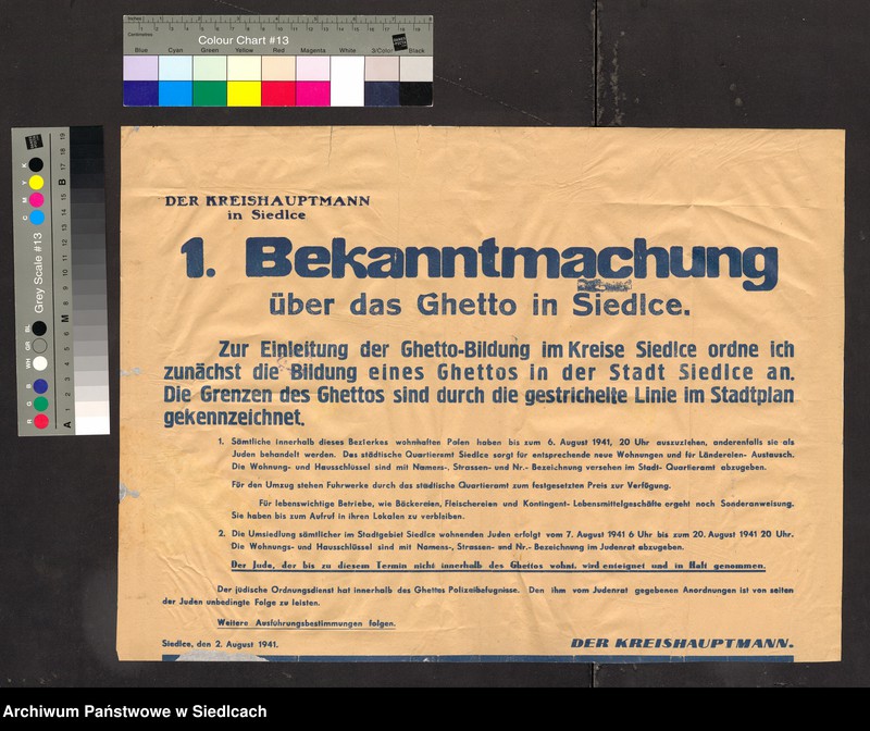 Obraz 1 z kolekcji "Afisze okupacyjne powiatu siedleckiego 1939-1944111"