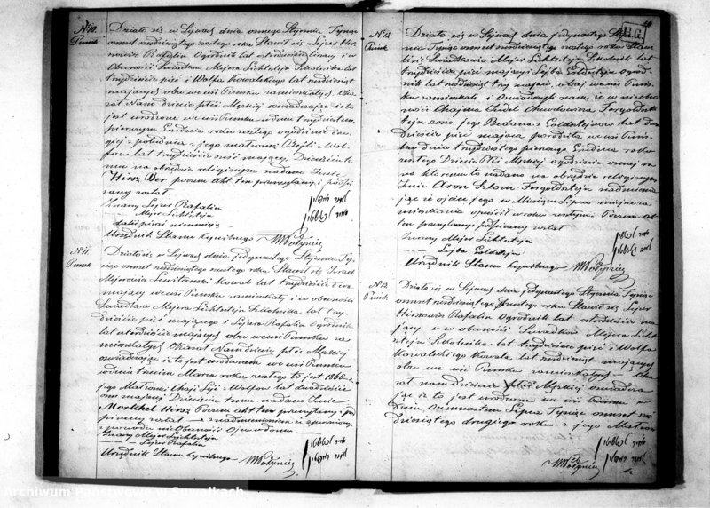 image.from.unit.number "Duplikat Akt Urodzeń, Zaślubień i Zejść Wyznania Mojżeszowego Okręgu Bożniczego Puńsk na 1866 rok."