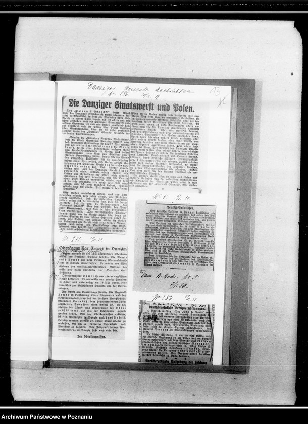 Obraz 18 z jednostki "Sprawa wolnego miasta Gdańska [wycinki prasowe z gazety "Danziger Neueste Nachrichten"]"