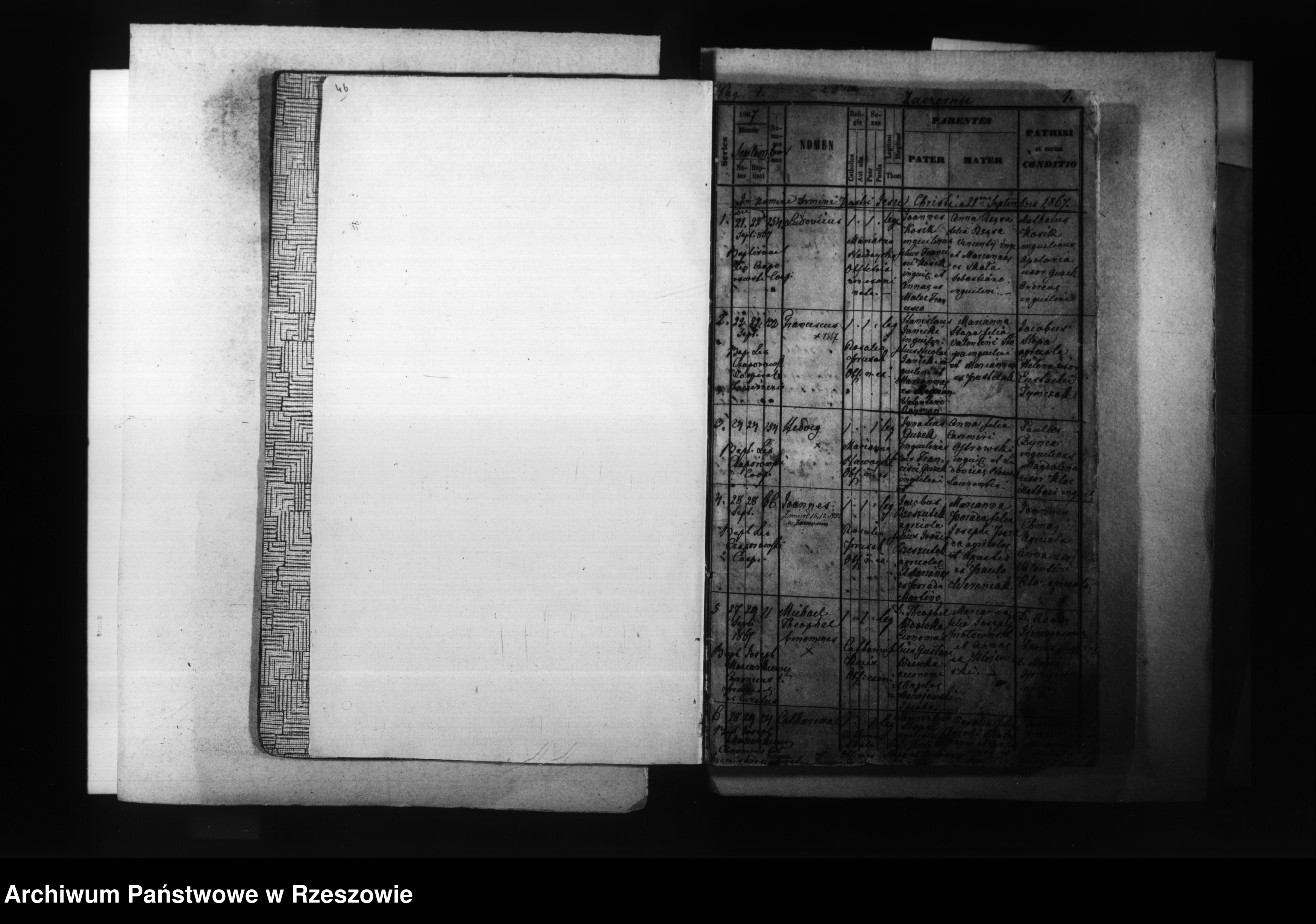 Skan z jednostki: Księga urodzeń - Zaczernie