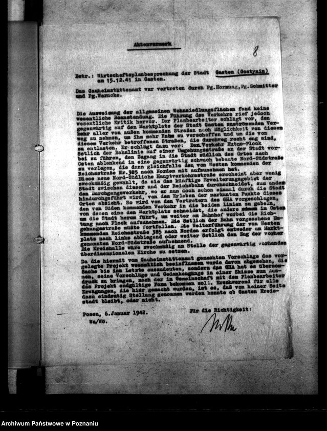 Obraz 12 z jednostki "Bebauungspläne von Dietfurt (Żnin), Gasten, Kutno, Hohensalza (Inowrocław), Mogilno, Konin, Warthbrücken (Koło)"