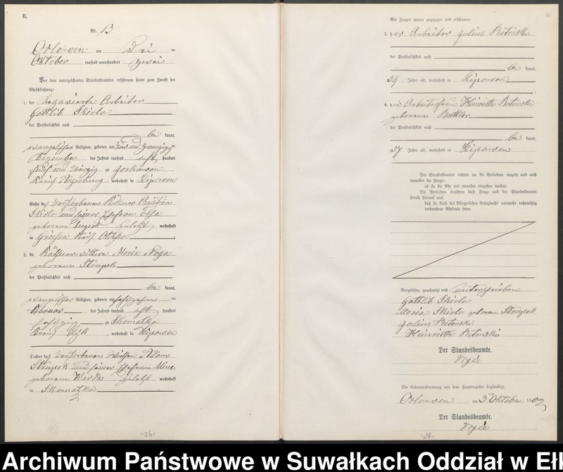 image.from.unit.number "Heiraths-Neben-Register des Preussischen Standes-Amtes Orlowen Kreis Lötzen"