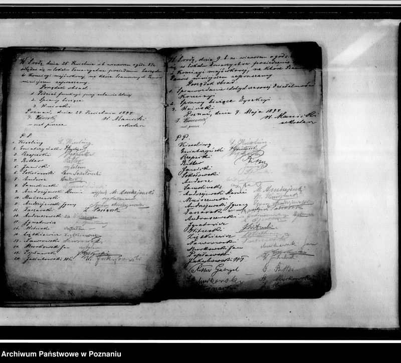 Obraz 18 z jednostki "Informacje o mających się odbyć zebraniach i podpisy członków- uczestników"