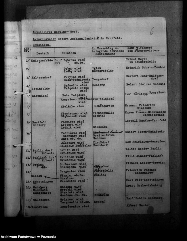 Obraz 10 z jednostki "Ortsnamenänderung Kreis Mogilno"