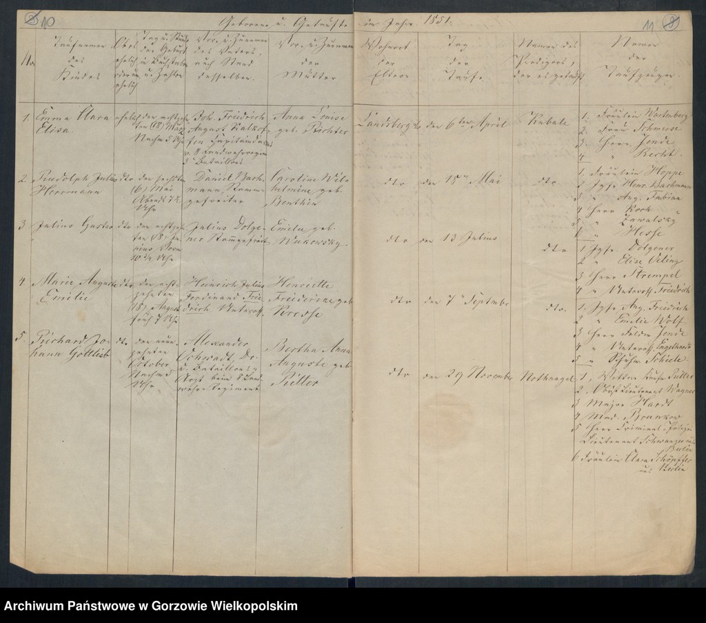 image.from.unit.number "Duplikate der Kirchenbücher Evangelisch-Reformierte Gemeinde, Zweiter Dragoner Regiment, Achtes Landwehr Regiment zu Landsberg an der Warthe"