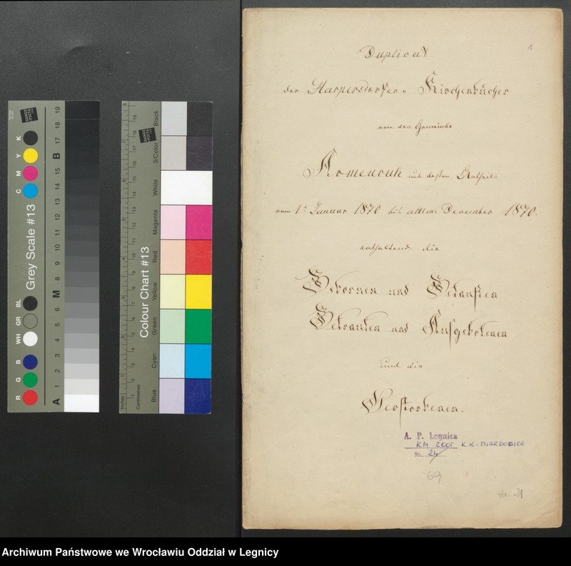 image.from.unit.number "Duplicat der Harpersdorfer Kirchenbücher von der Gemeinde Armenruh und dessen Anteil"