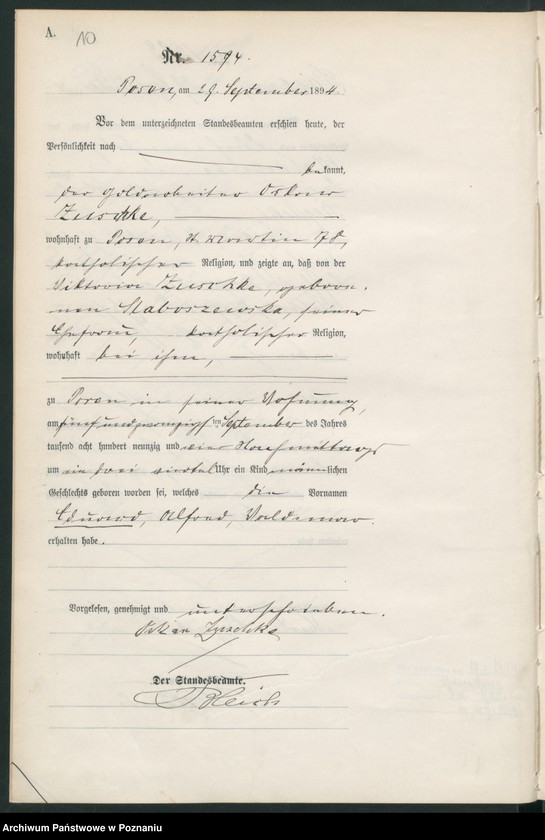 Obraz 13 z jednostki "Księga urodzeń t. V"