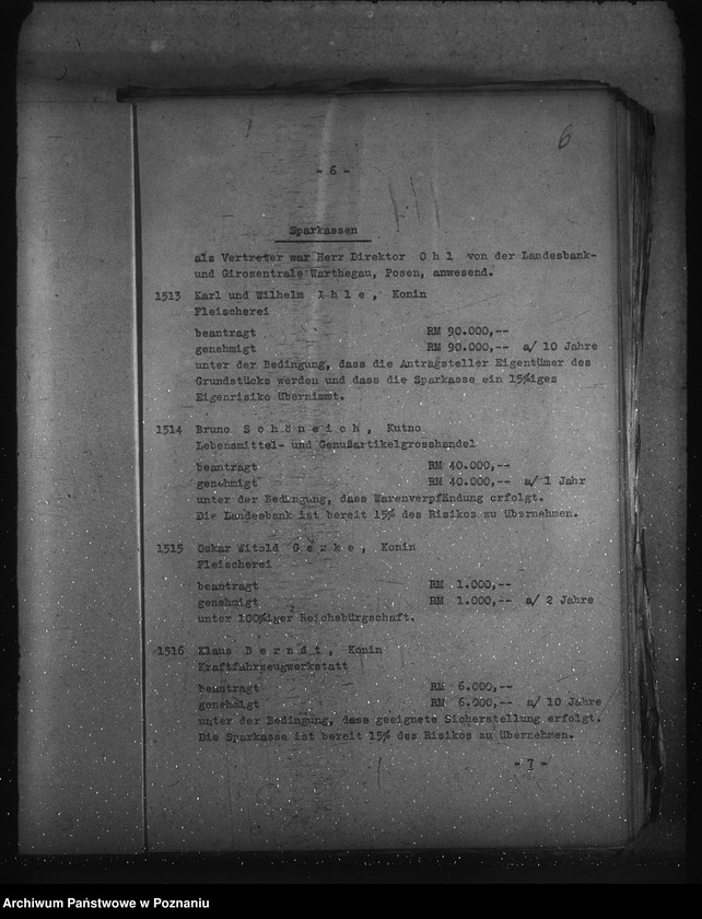 Obraz 10 z jednostki "Protokolle über Sitzungen des Ausschusses für reichsverbürgte Kredite, sowie Anträge auf Reichswirtschaftshilfe"