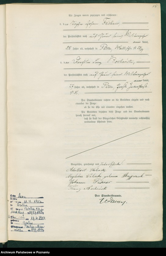 Obraz 17 z jednostki "Księga miejscowa małżeństw t. I"