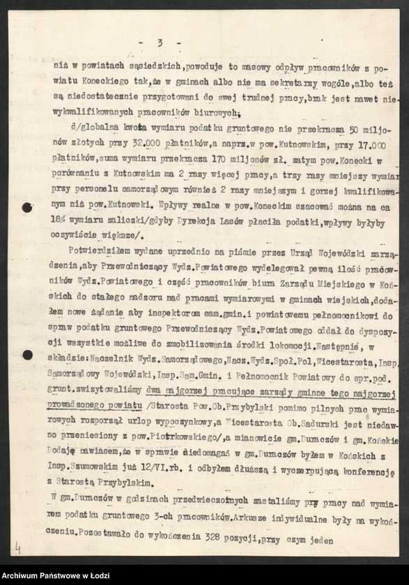 Obraz 4 z jednostki "Wojewódzka Rada Narodowa - [Naczelnik] Wydziału Samorządowego - sprawozdanie"