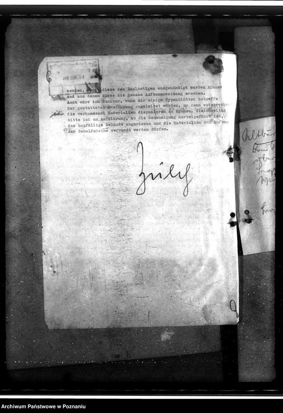 Obraz 11 z jednostki "Bau von Behelfsheimen in Altburgund (Szubin). Polenbaracken"