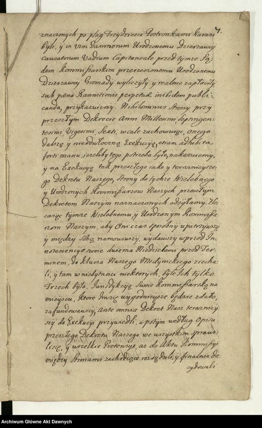 image.from.unit.number ""Akta sądow J K Mci referendarskich koronnych za szczęśliwego panowania - - Augusta II króla polskiego - - Za sprawą i przełożeniem - - Jakuba na Skrzynnie Dunina referendarza koronnego, radoszyckiego, ex post wiślickiego i lipnickiego starosty. Annorum 1727-mi, 1728-vi et 1729-ni. Także za sprawą i przełożeniem - - Józefa na Załuskach Załuskiego referendarza koronnego, kanonika katedralnego krakowskiego, archidiakona pułtuskiego, w katedrze płockiej koadiutora, proboszcza warszawskiego, infułata proboszcza kodeńskiego. Annorum 1730, 1731, 1732-di. Za pisarstwa - - Michała Nagrodzkiego J K Mci sekretarza i pisarza referendarskiego koronnego"."