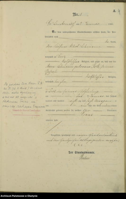image.from.unit.number "Geburts-Haupt-Register Nr 1 - 129"