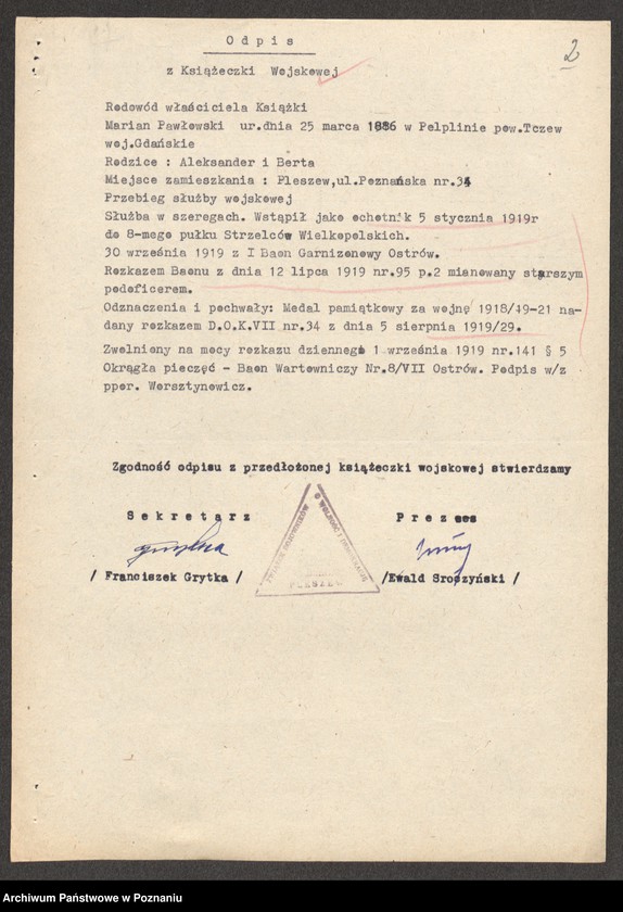 Obraz 16 z jednostki "Życiorysy powstańców wielkopolskich: P - tom lll /Pawłowski Marian - Pielak Michał/."
