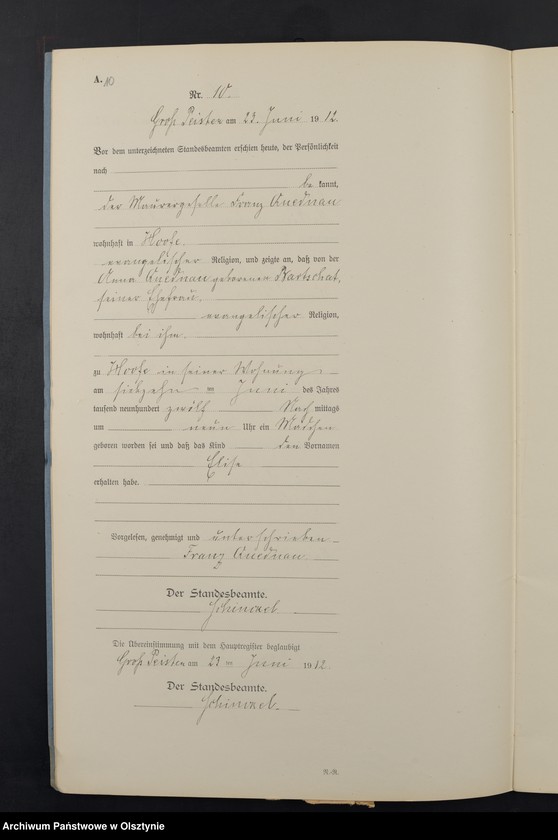 image.from.unit.number "Geburts-Neben-Register Nr 1 - 30 [Księga urodzeń- wtóropis ]"