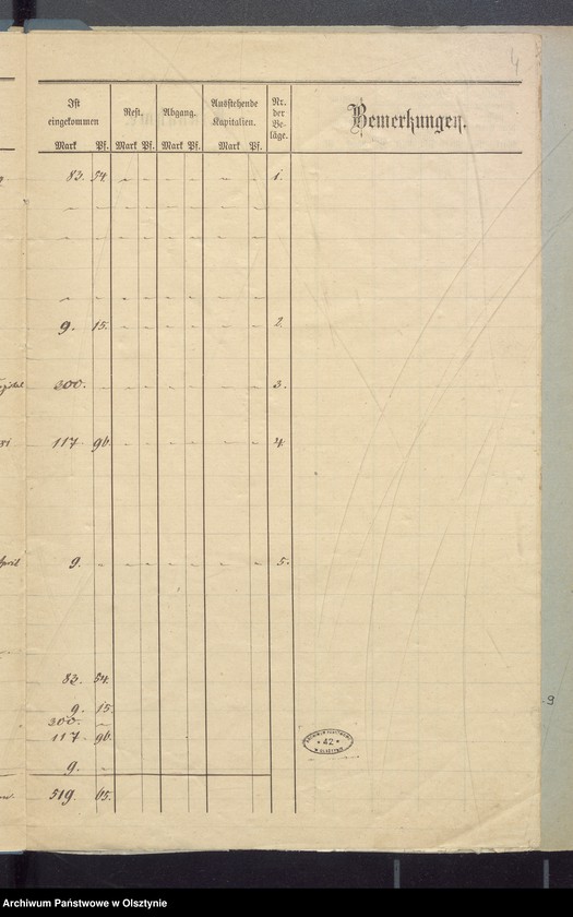image.from.unit.number "Recnung der Kirchspiels Armen Kasse zu Widminnen"