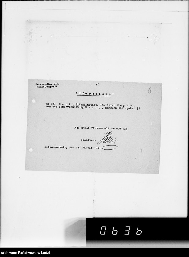 Obraz 12 z jednostki "Beschlagnahme Ausgangsbelege"