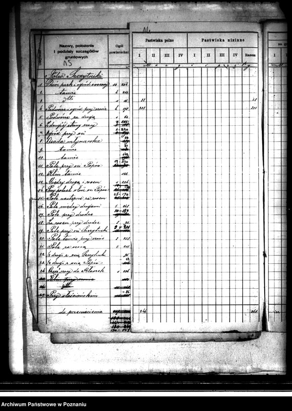 Obraz 20 z jednostki "/Rejestr pomiarowy dóbr Szczytniki powiat kaliski"