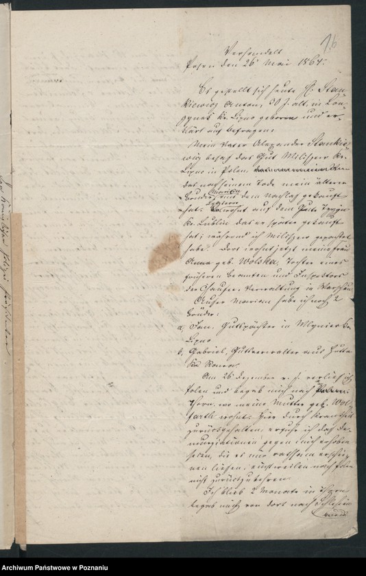 Obraz 6 z jednostki "A. betr. den Anton Stankiewicz, Joseph Stasiński, Heinrich von Stecki, Joseph von Stefański, Stanislaus Stefański"