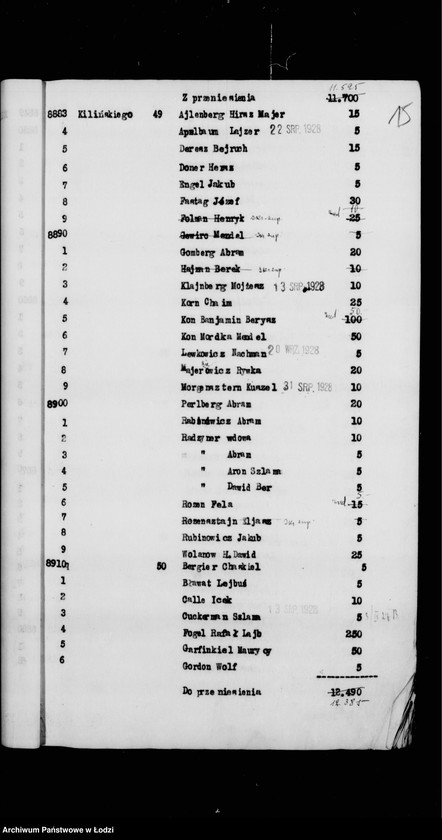 Obraz 18 z jednostki "Rejestr poborczy"