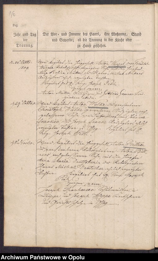 image.from.unit.number "Copulations-Buch von Osseg vom Jahre 1798 - [1873] [Kościół filialny w Osieku Grodkowskim parafii rzymskokatolickiej w Lipowej]"