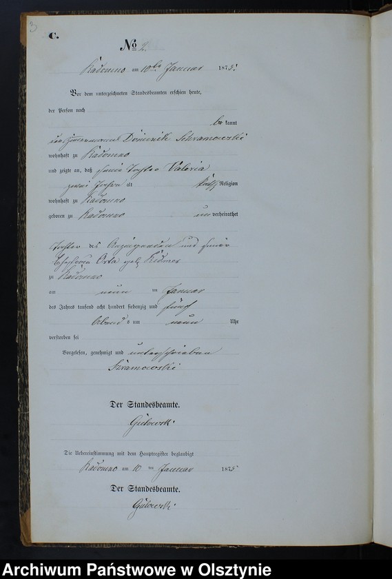 image.from.unit.number "Sterbe-Neben-Register Nr 1 - 74"