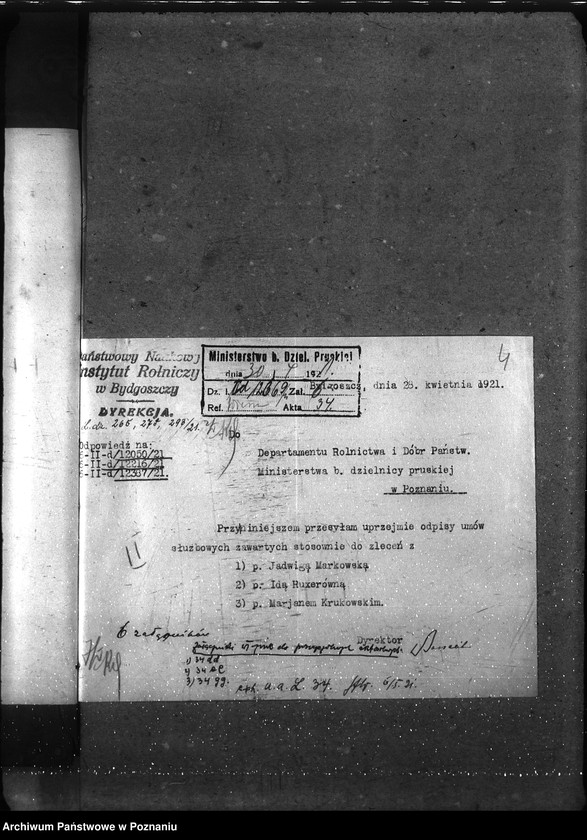 Obraz 8 z jednostki "Sprawy osobowe Państw. Naukowy Instytut Rolniczy w Bydgoszczy [personalne ogólne]"