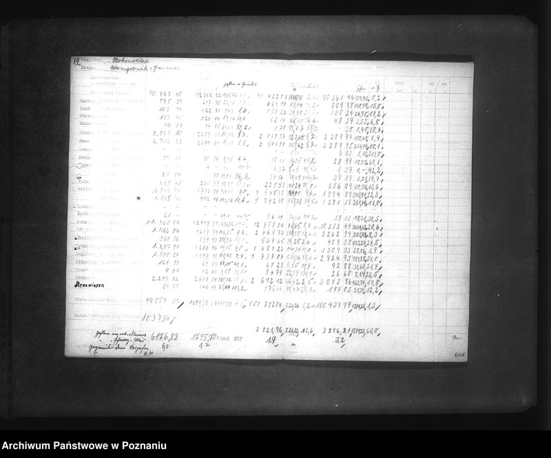 Obraz 16 z jednostki "Regierungsbezirk Hohensalza. Gegenüberstellung der Bodenbenutzungserhebungen"