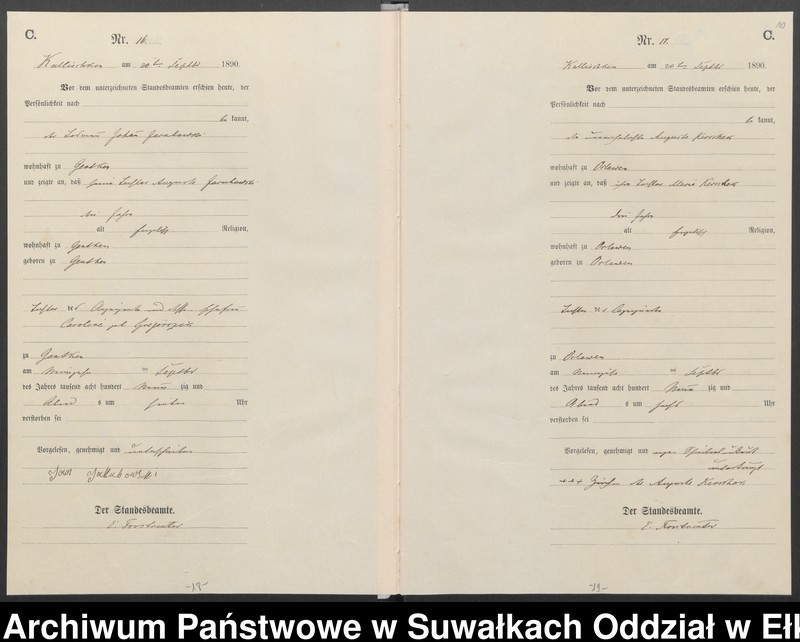 image.from.unit.number "Sterbe-Haupt-Register des Königlichen Preussischen Standes-Amtes Kallischken Kreis Johannisburg"