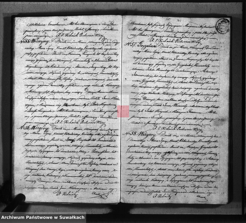 image.from.unit.number "Księga duplikat parafii Wiżajny z roku 1844"