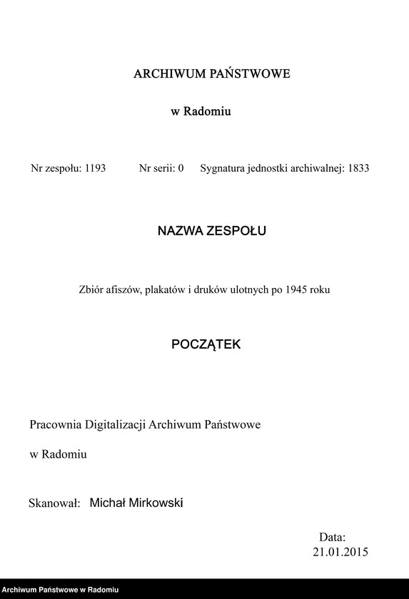 image.from.unit.number "Komitet Obywatelski "Solidarność" Ziemi Radomskiej przedstawia kandydata na posła Macieja Połtoraka."