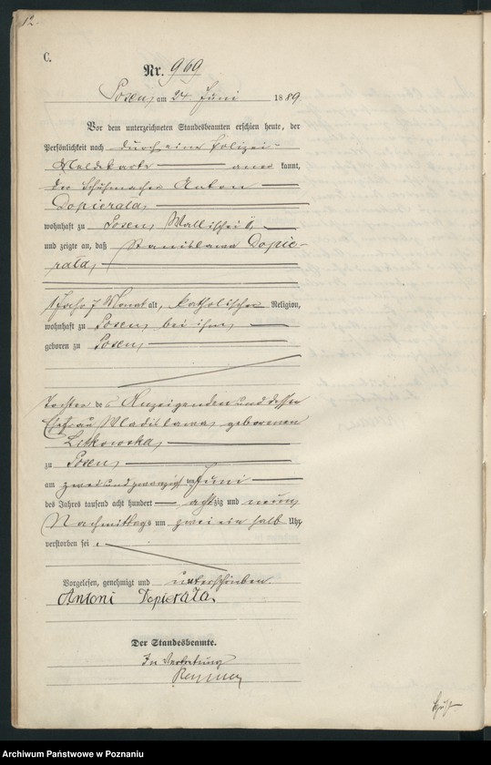 Obraz 15 z jednostki "Księga zgonów t. III"